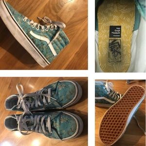 Van Gogh vans!💚💙🤍